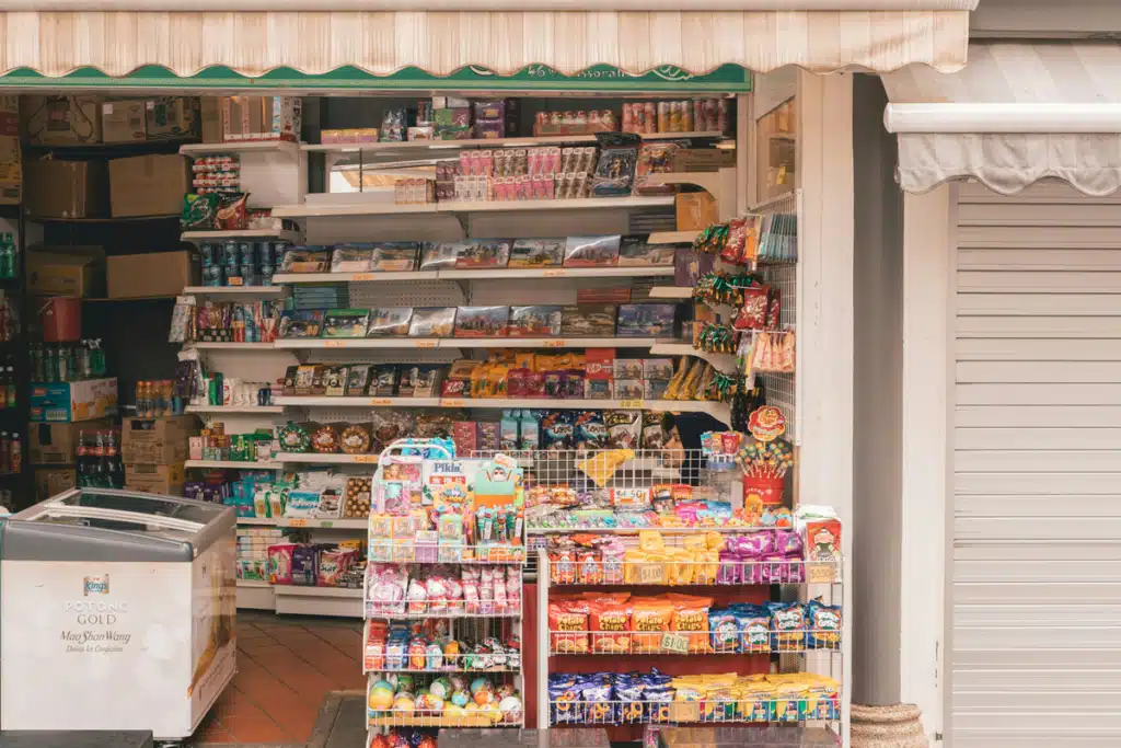 A small convenience store is full of unique foreign candies that they can upsell to locals, all thanks to using the best affordable shipping for small business.