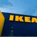 An outside store front of an Ikea, on the mainland in the US.