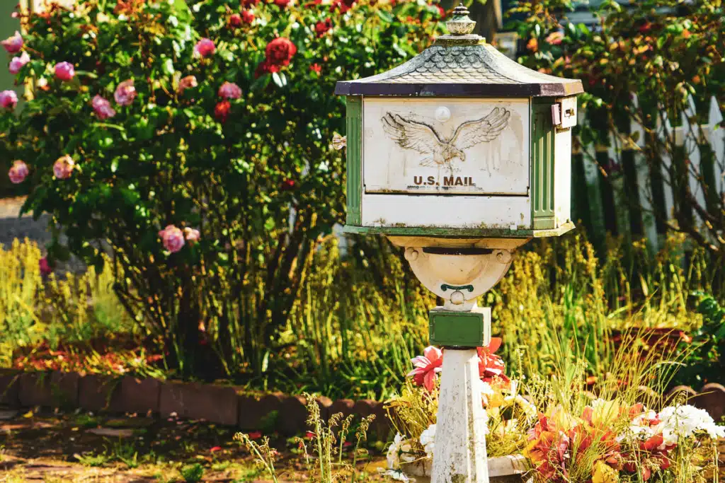 A mailbox for accepting postage to Hawaii.