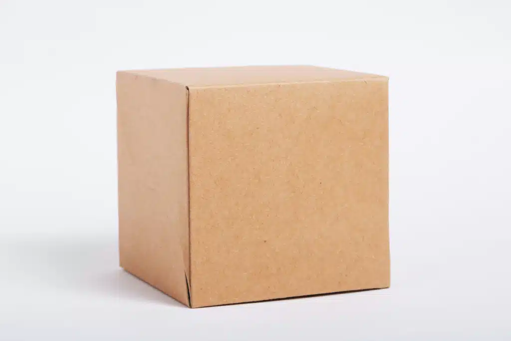 A prepared package on a white background, which is a perfect example for shipping boxes overseas.