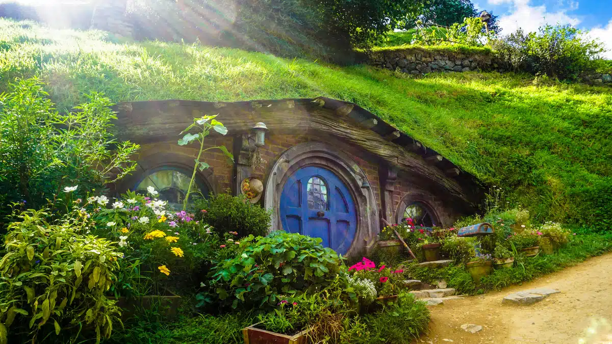 A Hobbit style house in New Zealand, ready to receive packages shipped from USA.